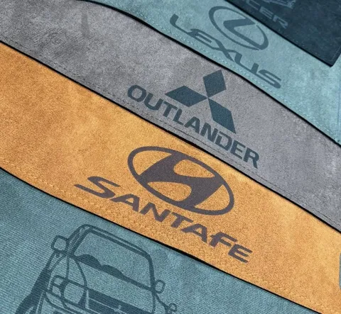 Lexus, Mitsubishi Outlander, Hyundai Santa Fe логотиптері және көлік суреті